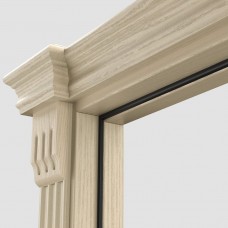 Двері міжкімнатні TERMINUS Caro 41 Ясен crema засклені