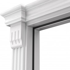 Двері міжкімнатні TERMINUS Caro 41 Ясен білий емаль засклені