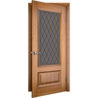 Двери межкомнатные TERMINUS Caro 52 Дуб даймонд застекленные