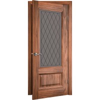 Двері міжкімнатні TERMINUS Caro 52 Горіх американський засклені