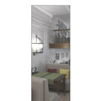 Приховані двері TERMINUS Solid 812 дзеркало срібло