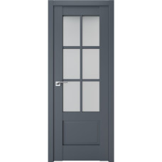 Межкомнатные двери TERMINUS Neo-soft 602 Антрацит со стеклом
