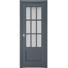 Межкомнатные двери TERMINUS Neo-soft 604 Антрацит со стеклом