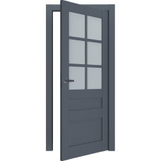 Межкомнатные двери TERMINUS Neo-soft 607 Антрацит со стеклом