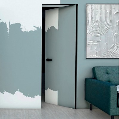 Межкомнатные двери скрытого монтажа WakeWood Optimum, кромка алюминий черный