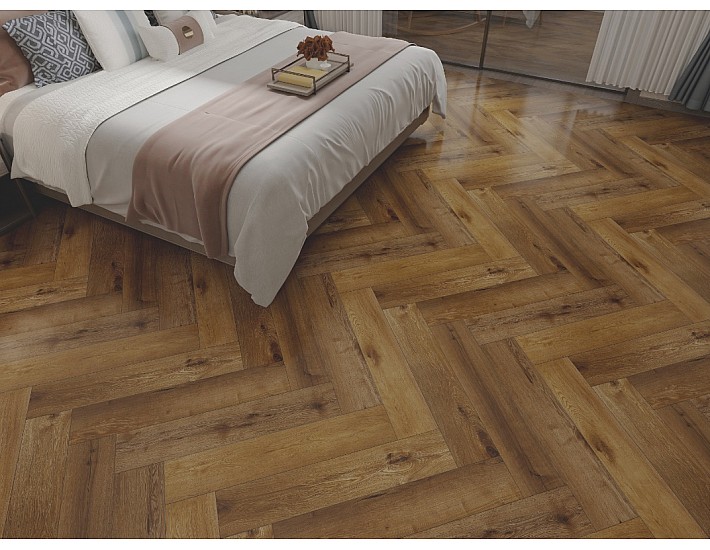 Фото Виниловый пол SPC Apro Authentic Herringbone AC-506-HB Дуб Cognac 2 Фото Виниловый пол SPC Apro Authentic Herringbone AC-506-HB Дуб Cognac 2