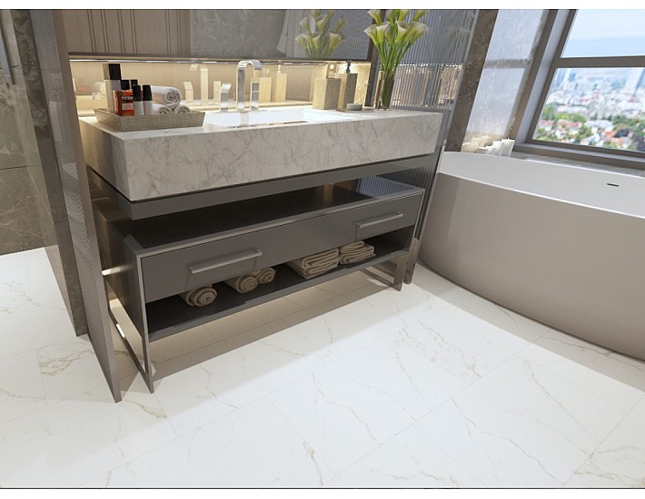 Фото Виниловый пол SPC Apro Stone ST-805 Мрамор Carrara 2 Фото Виниловый пол SPC Apro Stone ST-805 Мрамор Carrara 2