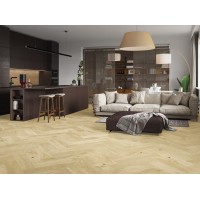 Паркетная доска BARLINEK Дуб Bianco Herringbone 1WC000040 белый матовый лак