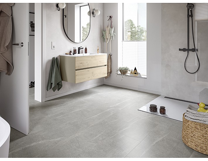 Фото Ламинат Egger Kingsize Aqua Plus 32/8 ELF243 Мрамор Кандела светло-серый 2 Фото Ламинат Egger Kingsize Aqua Plus 32/8 ELF243 Мрамор Кандела светло-серый 2