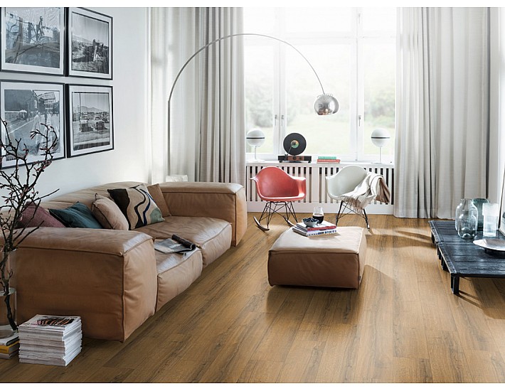 Фото Ламинат Egger Classic Aqua 33/10 EL2402 Дуб Шерман коньяк коричневый 2