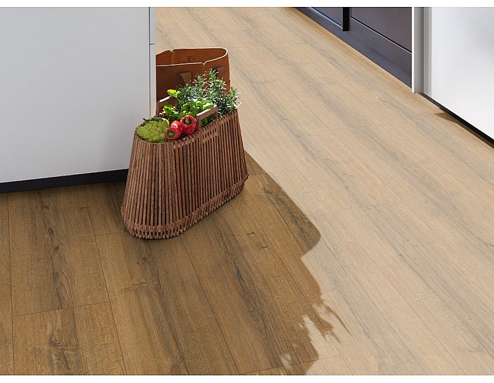 Фото Ламинат Egger Large Aqua Plus 33/8 EL2402 Дуб Шерман коньяк коричневый 2