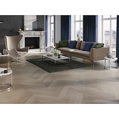 Паркетна дошка BARLINEK Дуб Marzipan Muffin Herringbone 130 мм 1WC000014 матовий лак