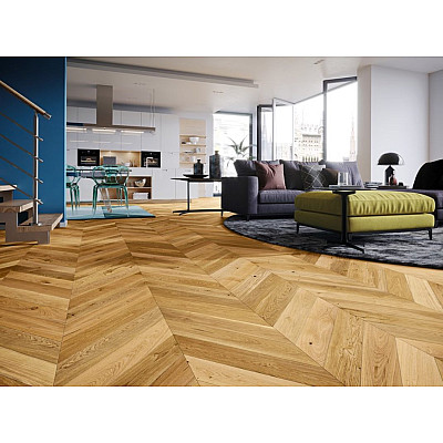 Паркетна дошка BARLINEK Дуб Caramel Herringbone 130 мм 1WC000007 матовий лак