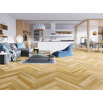 Паркетна дошка BARLINEK Ясен Auric Herringbone 130 мм 1WC000019 матовий лак