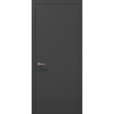 Двері Папа Карло PLATO PL-01с Темно сірий супермат, кромка АВС