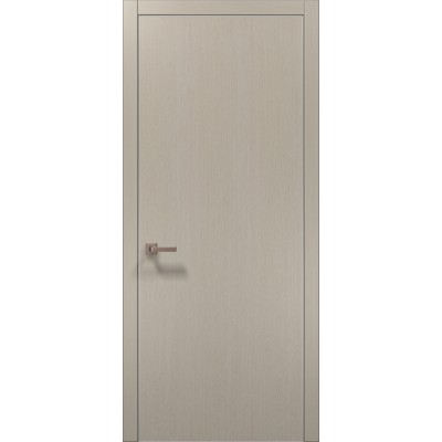 Двері Папа Карло PLATO PL-01 Дуб кремовий, кромка алюміній срібло