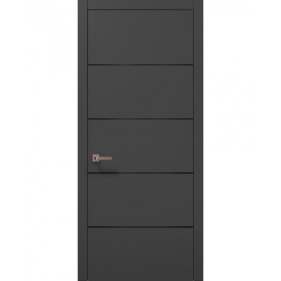 Двері Папа Карло PLATO PL-02 Темно сірий супермат, кромка АВС