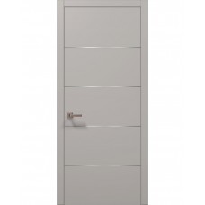 Двері Папа Карло PLATO PL-02 Світло сірий супермат, кромка АВС