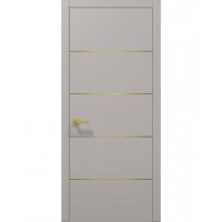 Двері Папа Карло PLATO PL-02 Світло сірий супермат, кромка АВС
