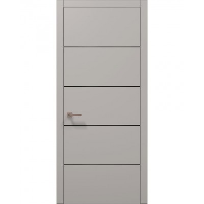Двері Папа Карло PLATO PL-02 Світло сірий супермат, кромка АВС