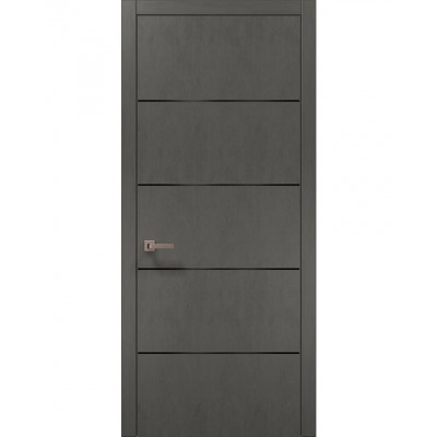 Двері Папа Карло PLATO PL-02 Бетон сірий, кромка АВС
