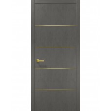 Двері Папа Карло PLATO PL-02 Бетон сірий, кромка АВС