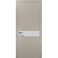Двері Папа Карло PLATO PL-03 Дуб кремовий, кромка алюміній срібло