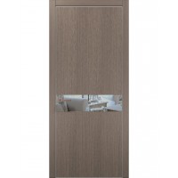 Двері Папа Карло PLATO PL-03 Дуб сірий, кромка алюміній срібло