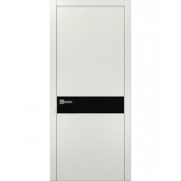 Двери Папа Карло PLATO PL-03 Ясень белый, кромка алюминий серебро