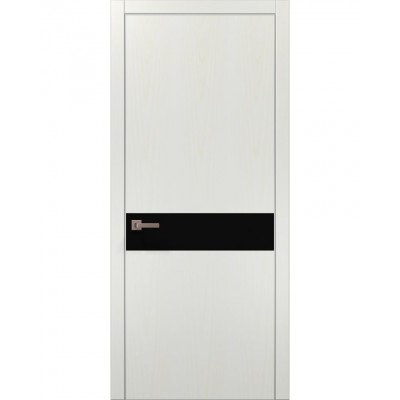 Двери Папа Карло PLATO PL-03 Ясень белый, кромка алюминий серебро