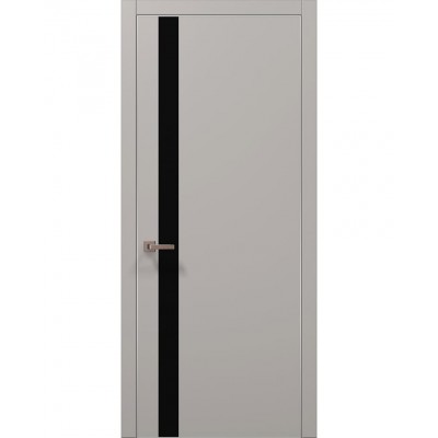 Двери Папа Карло PLATO PL-04 Светло серый супермат, кромка алюминий серебро