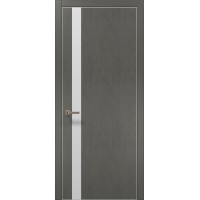 Двери Папа Карло PLATO PL-04 Бетон серый, кромка алюминий серебро