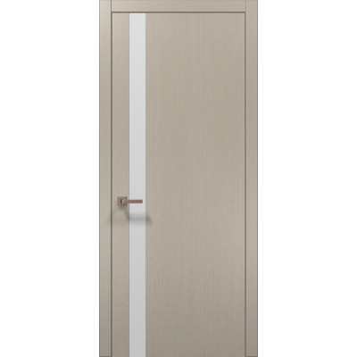 Двері Папа Карло PLATO PL-04 Дуб кремовий, кромка алюміній срібло