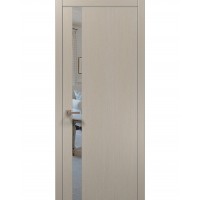 Двери Папа Карло PLATO PL-04 Дуб кремовый, кромка алюминий серебро
