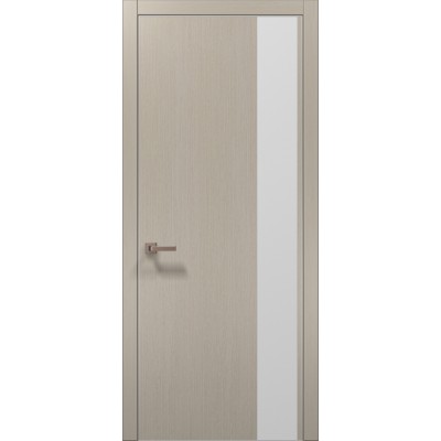 Двері Папа Карло PLATO PL-05 Дуб кремовий, кромка алюміній срібло