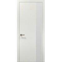 Двері Папа Карло PLATO PL-05 Ясен білий, кромка алюміній срібло