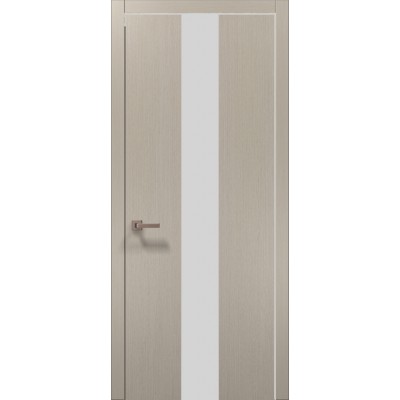 Двері Папа Карло PLATO PL-06 Дуб кремовий, кромка алюміній срібло