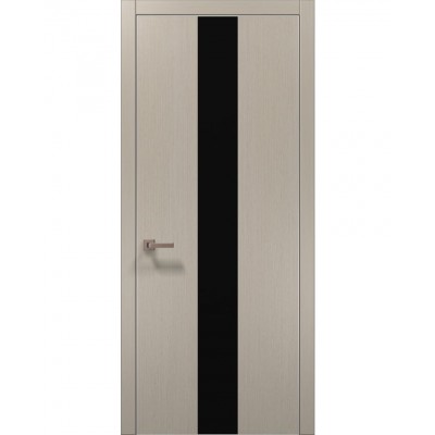 Двері Папа Карло PLATO PL-06 Дуб кремовий, кромка алюміній срібло