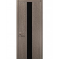 Двері Папа Карло PLATO PL-06 Дуб сірий, кромка алюміній срібло