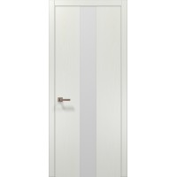 Двері Папа Карло PLATO PL-06 Ясен білий, кромка алюміній срібло