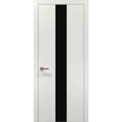 Двері Папа Карло PLATO PL-06 Ясен білий, кромка алюміній срібло