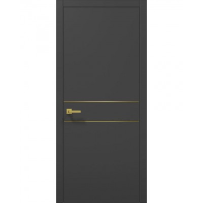 Двері Папа Карло PLATO PL-07 Темно сірий супермат, кромка АВС