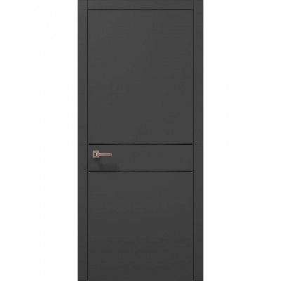 Двері Папа Карло PLATO PL-07 Темно сірий супермат, кромка АВС