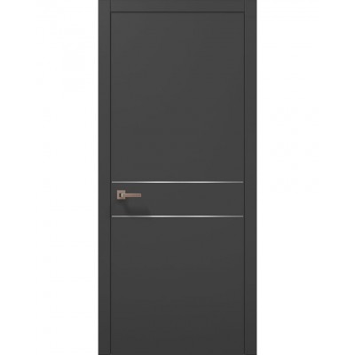 Двері Папа Карло PLATO PL-07 Темно сірий супермат, кромка АВС