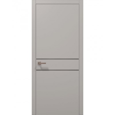 Двері Папа Карло PLATO PL-07 Світло сірий супермат, кромка АВС