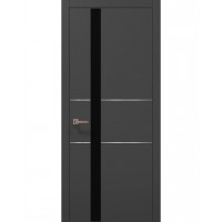 Двері Папа Карло PLATO PL-08 Темно сірий супермат, кромка АВС