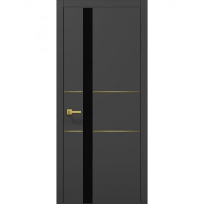 Двері Папа Карло PLATO PL-08 Темно сірий супермат, кромка АВС
