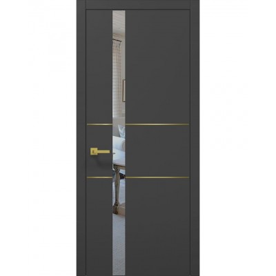 Двері Папа Карло PLATO PL-08 Темно сірий супермат, кромка АВС