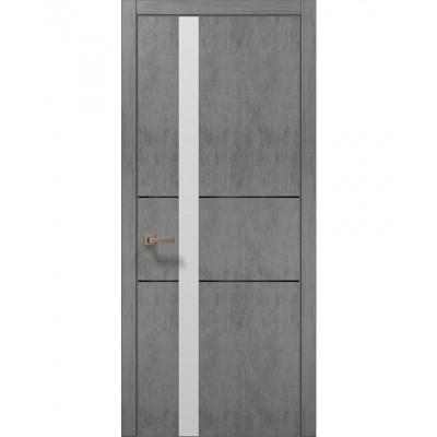 Двері Папа Карло PLATO PL-08 Бетон сірий, кромка АВС