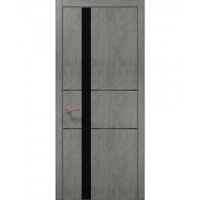 Двері Папа Карло PLATO PL-08 Бетон сірий, кромка АВС